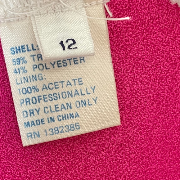 Vintage women’s magenta long sleeve button down retro 80’s career wear dress - Picture 10 of 10